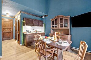 Family Apartment, Multiple Bedrooms, Mountainside (Sises Lodge - 19C Sestriere) | Dining - Sises Lodge - 19C Sestriere (Sauze di Cesana)