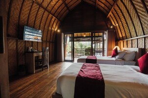 Deluxe Double Room, Pool View | Desk, free WiFi, bed sheets