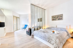Standardlejlighed - 1 soveværelse - 2 badeværelser (Casa Emma With Sea Glimpse Terrace) | 1 soveværelse
