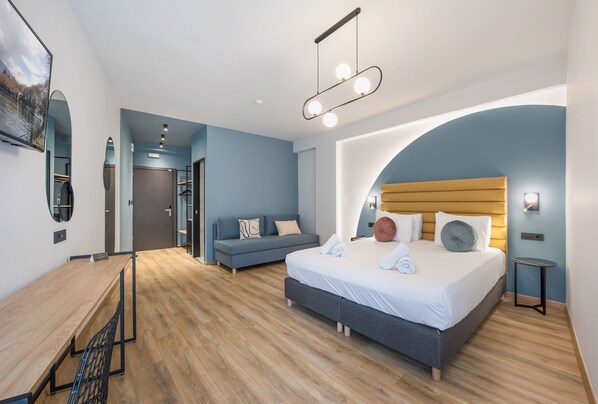 Deluxe tweepersoonskamer | Een bureau, geluiddichte muren, gratis wifi, beddengoed