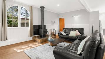 Fernseher, Kamin, Bücher