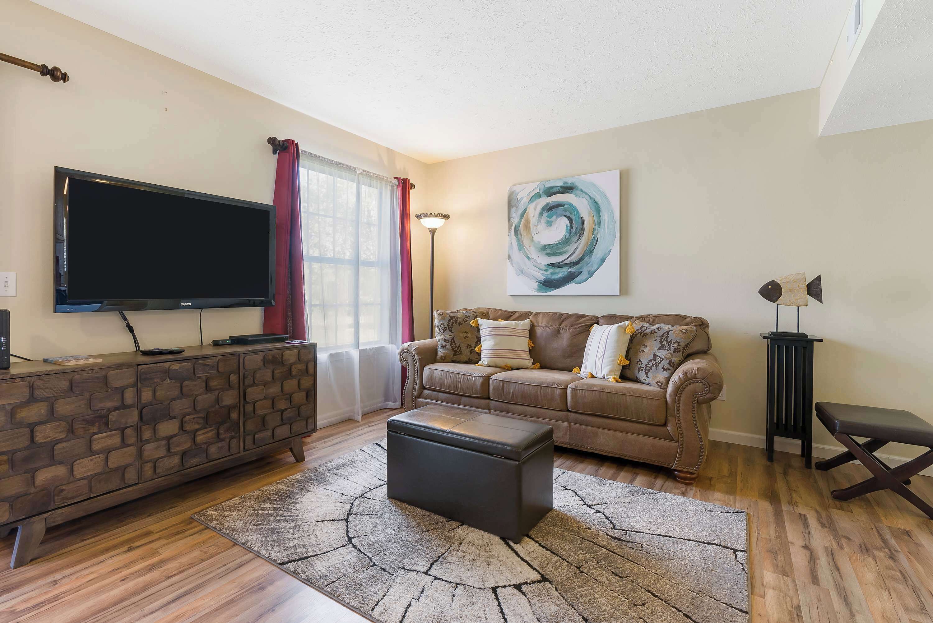 Condo, 1 Queen Bed with Sofa bed, Patio, Garden View (Fall Creek Abby in the Ozarks) | Living area | 42-inch flat-screen TV with digital channels