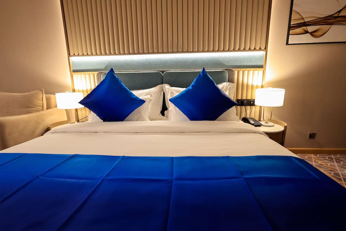 Premium bedding, memory foam beds, minibar, in-room safe