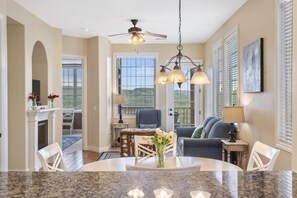 Condo, Multiple Beds, Fireplace (The Branson Stone Cliff Hideaway) | Living room