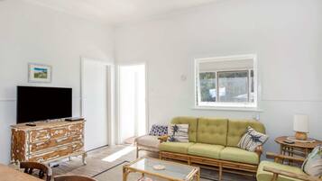 TV, DVD player, books