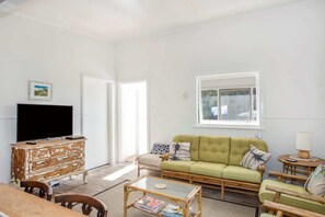 TV, DVD player, books