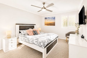 2 bedrooms, iron/ironing board, WiFi, bed sheets