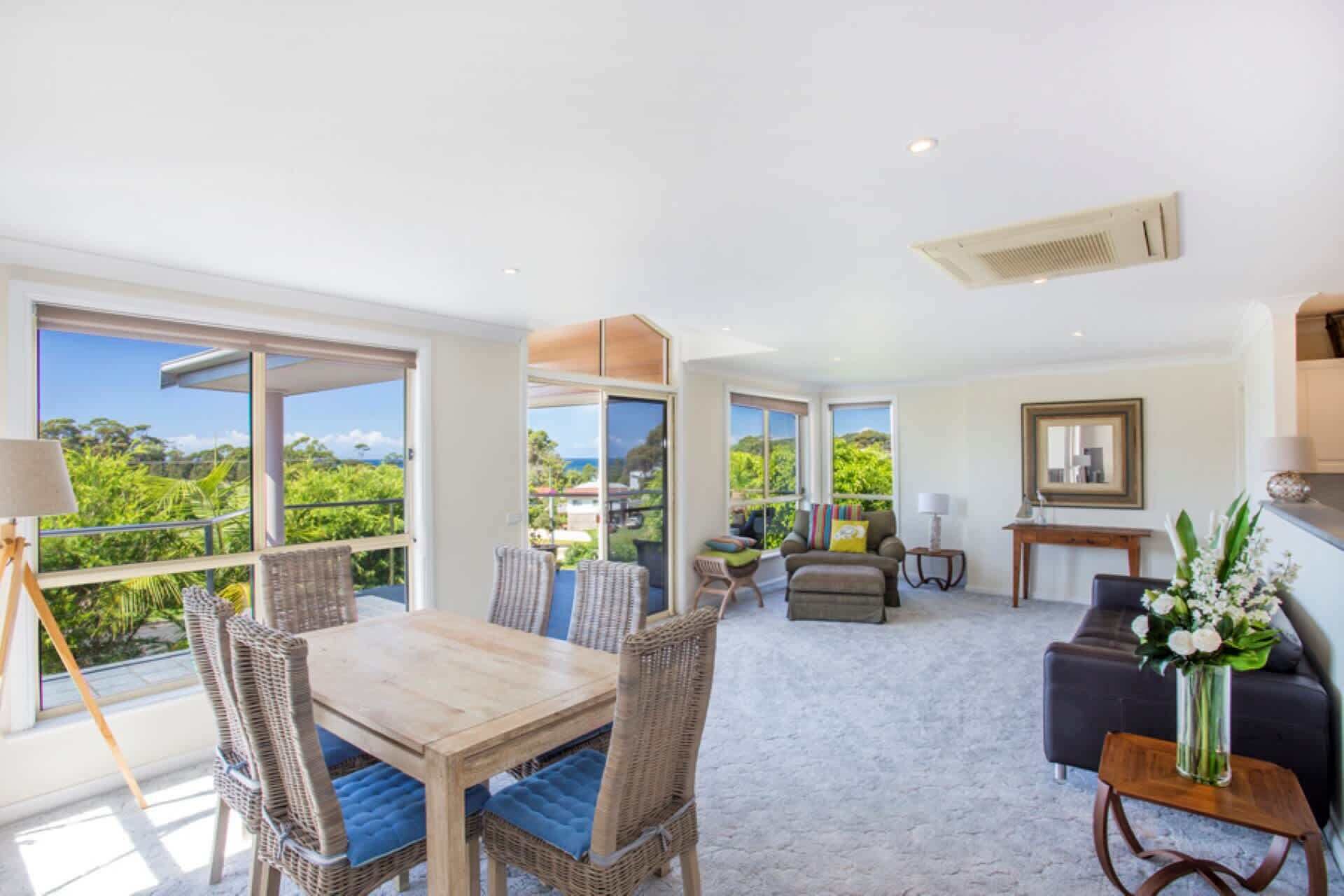 TV, DVD player, books