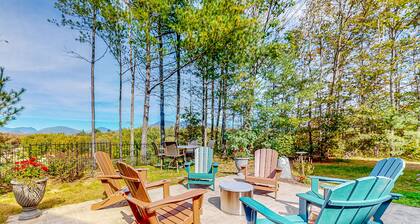 Lovely home with water view, hot tub, fireplace, & washer/dryer