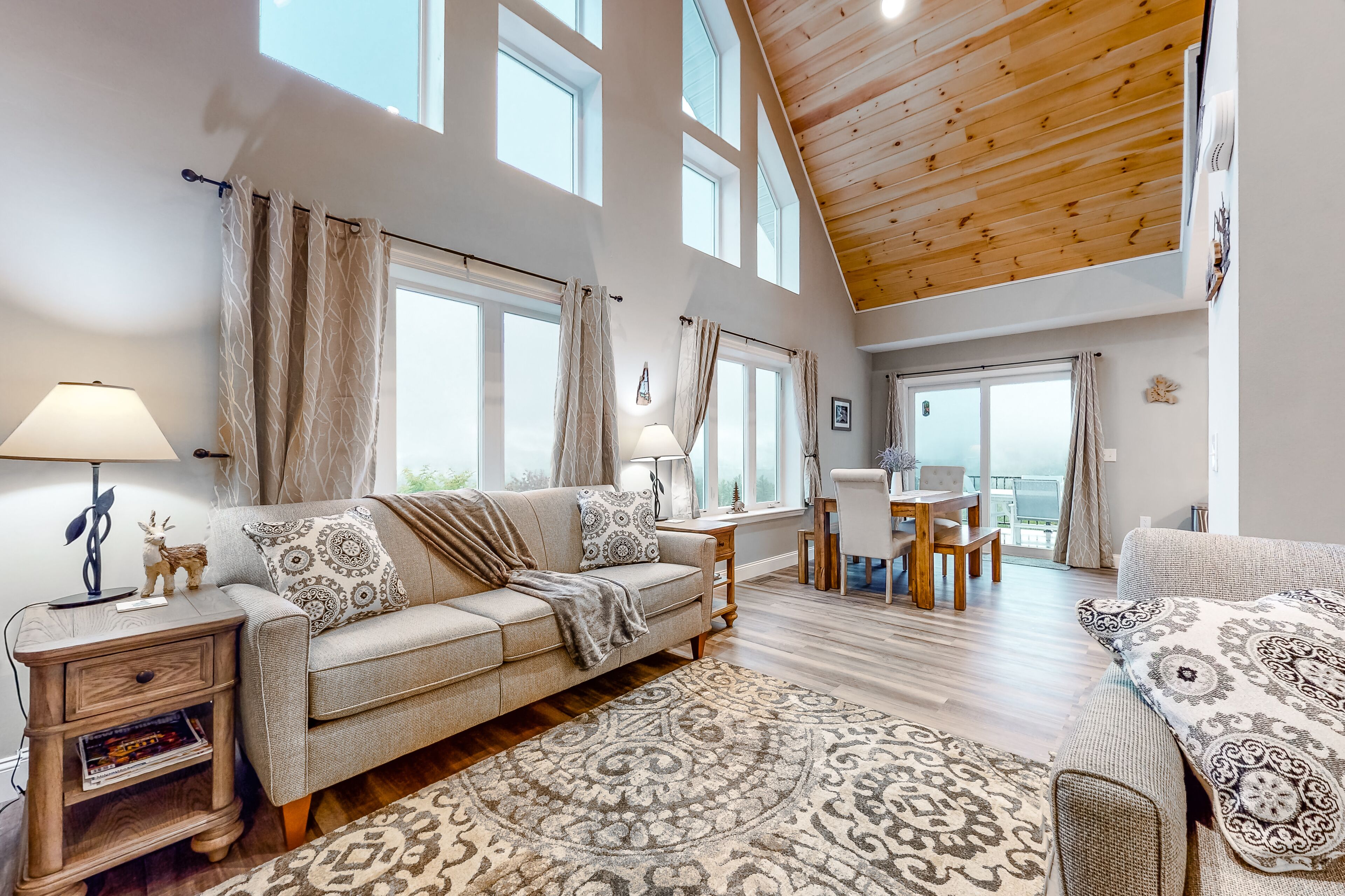 Televisión, chimenea, futbolito y tenis de mesa 