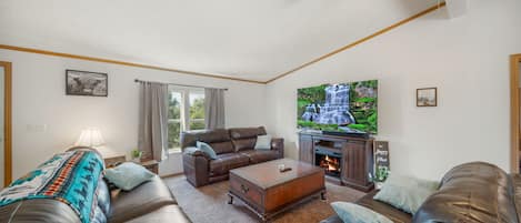 TV connectée, cheminée