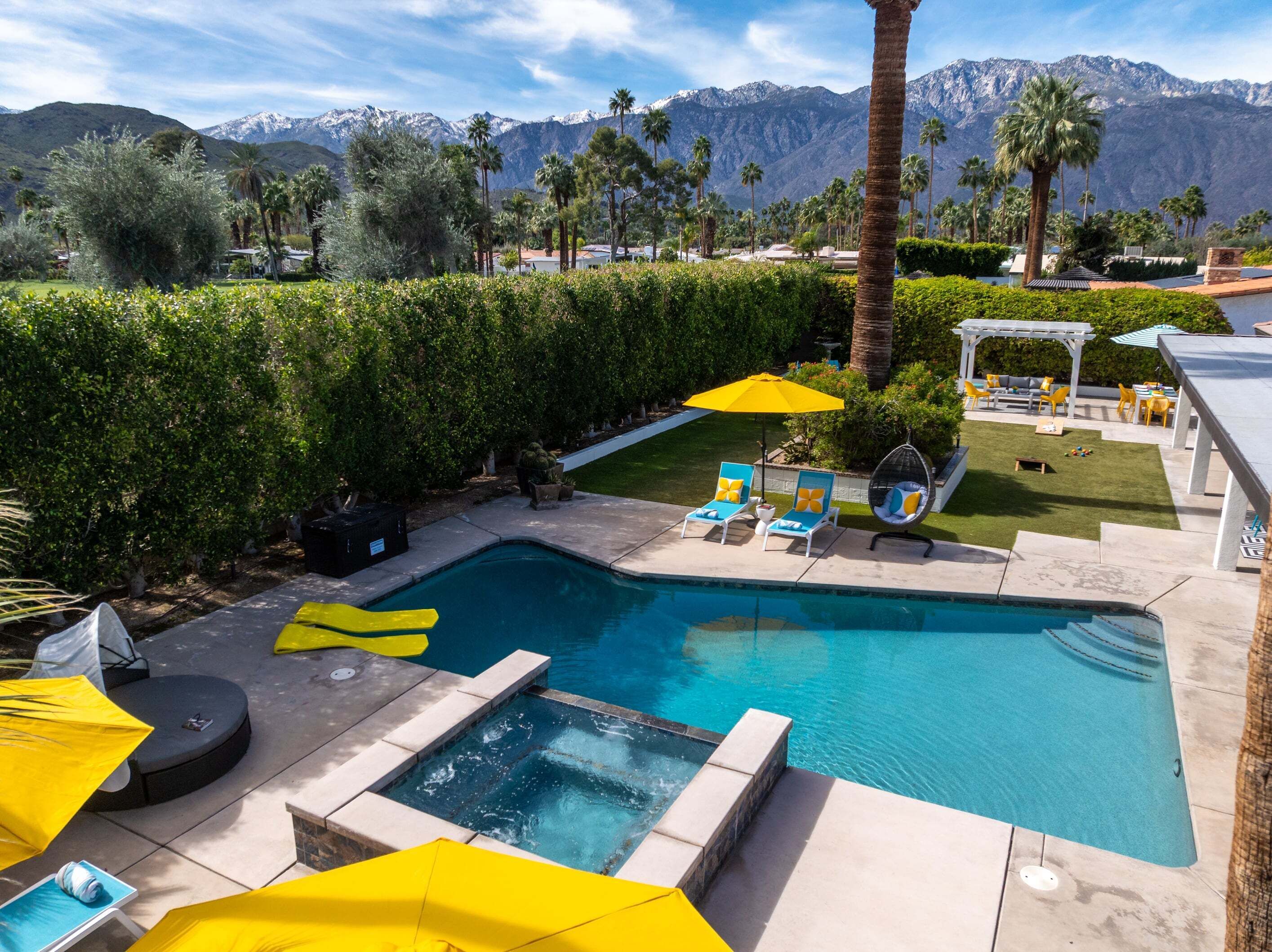A heated pool