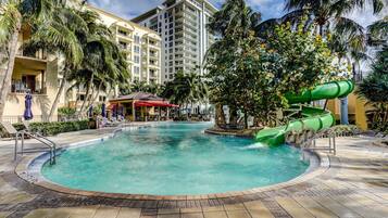 Piscine extérieure, piscine chauffée