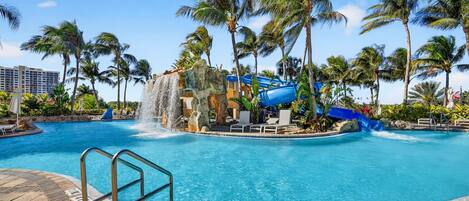 Piscine extérieure, piscine chauffée