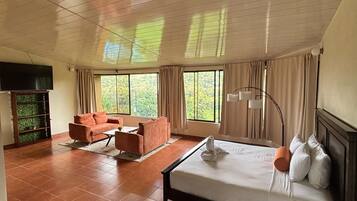 Deluxe-Studiosuite, Klimaanlage, Bergblick | Badezimmer | Kostenlose Toilettenartikel, Haartrockner, HandtĂŒcher, Seife