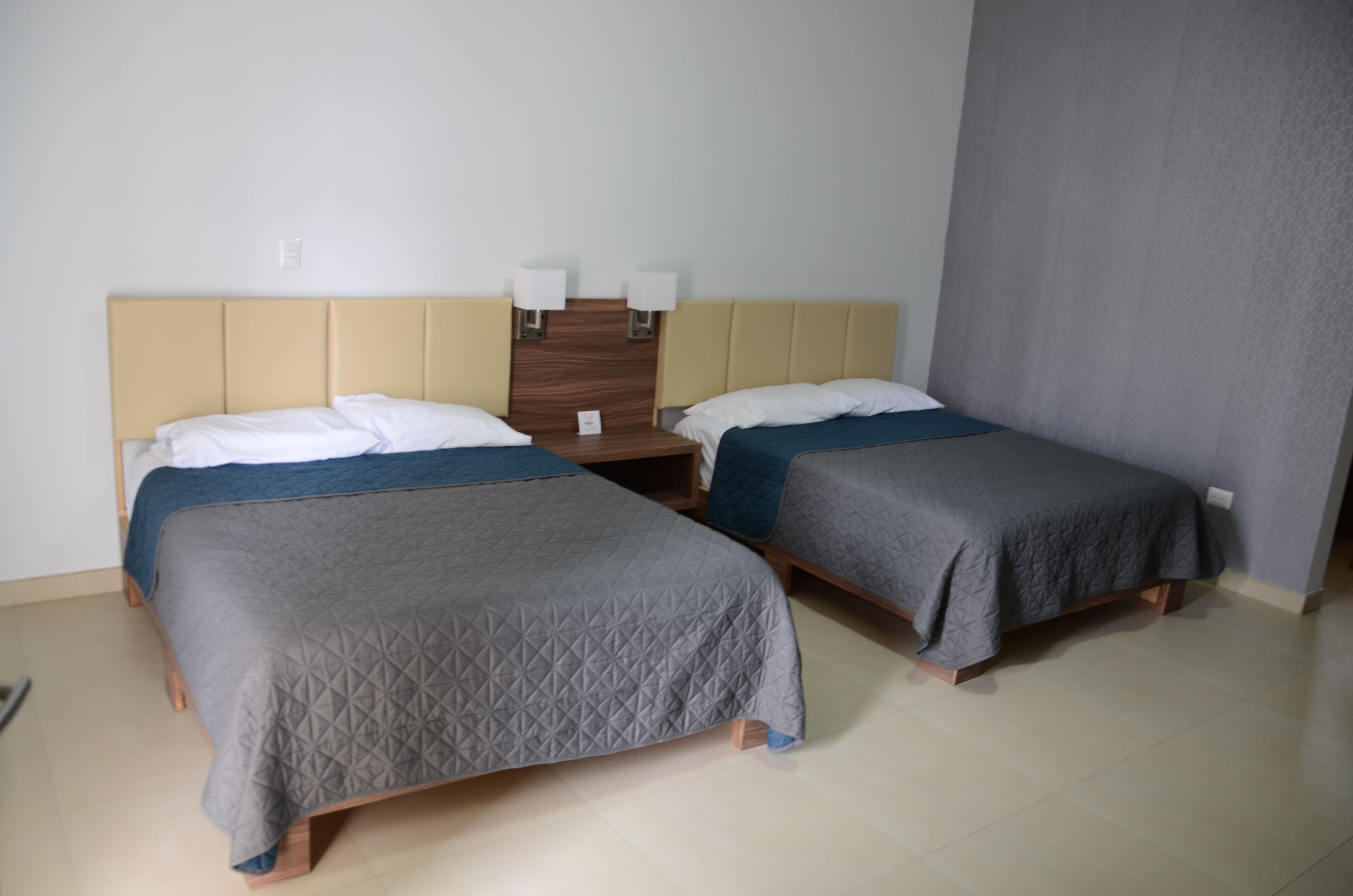 Hypo-allergenic bedding, desk, laptop workspace, free WiFi