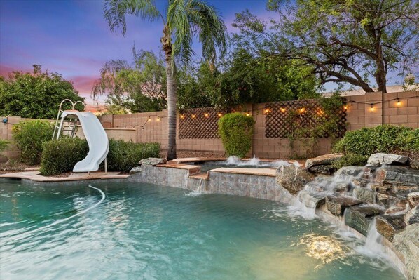 Outdoor pool, a heated pool