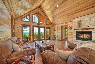 Log Cabin with Million Dollar View! “The Time Out” Secluded property