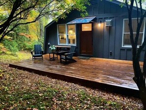 Terrace/patio - Private, Modern, Unique freestanding fireplace, Outdoor seating (Highlands)