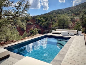 Outdoor pool, a heated pool