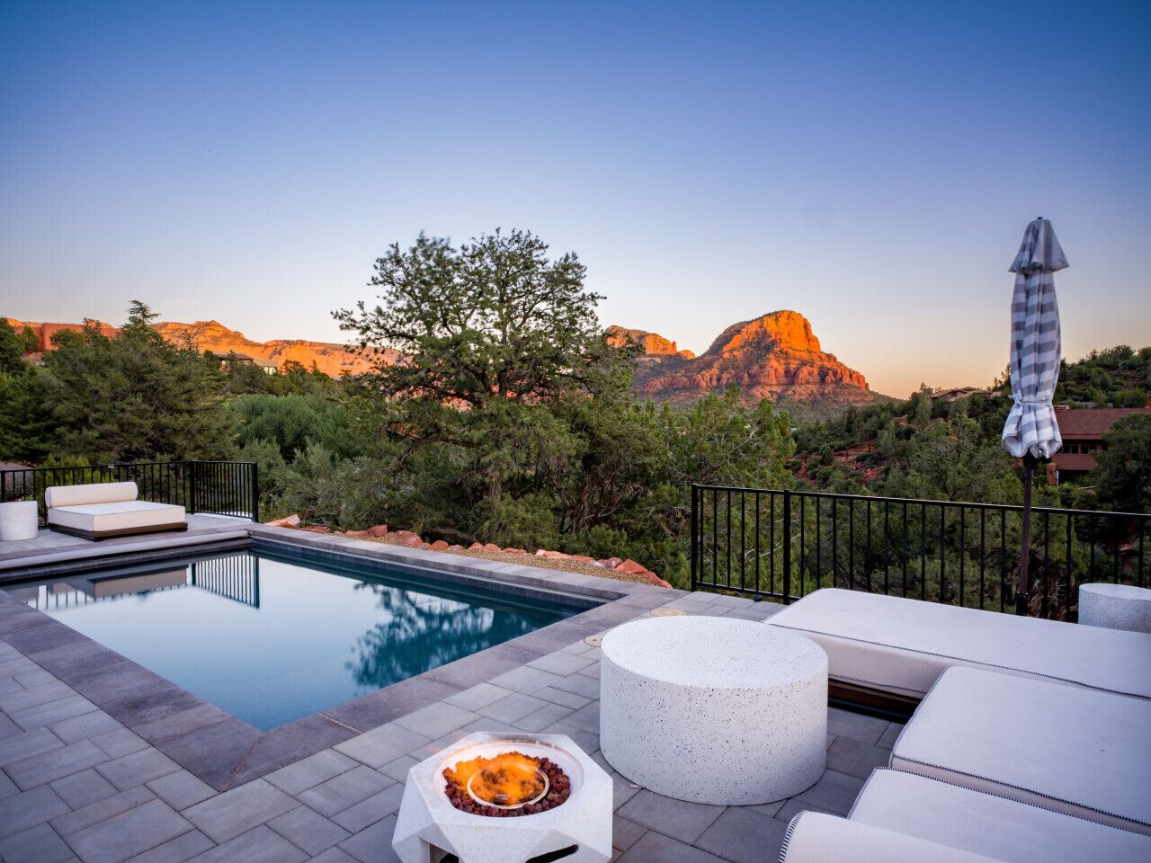 Piscine extérieure, piscine chauffée