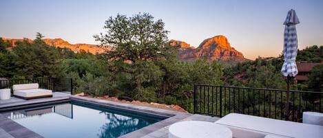 Outdoor pool, a heated pool