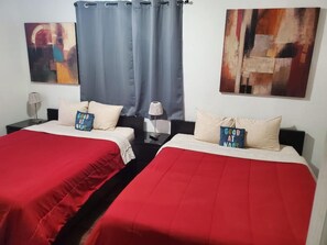 2 bedrooms, iron/ironing board, WiFi, bed sheets