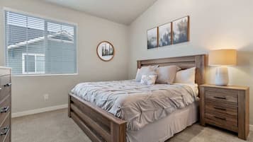 2 bedrooms, iron/ironing board, travel crib, WiFi