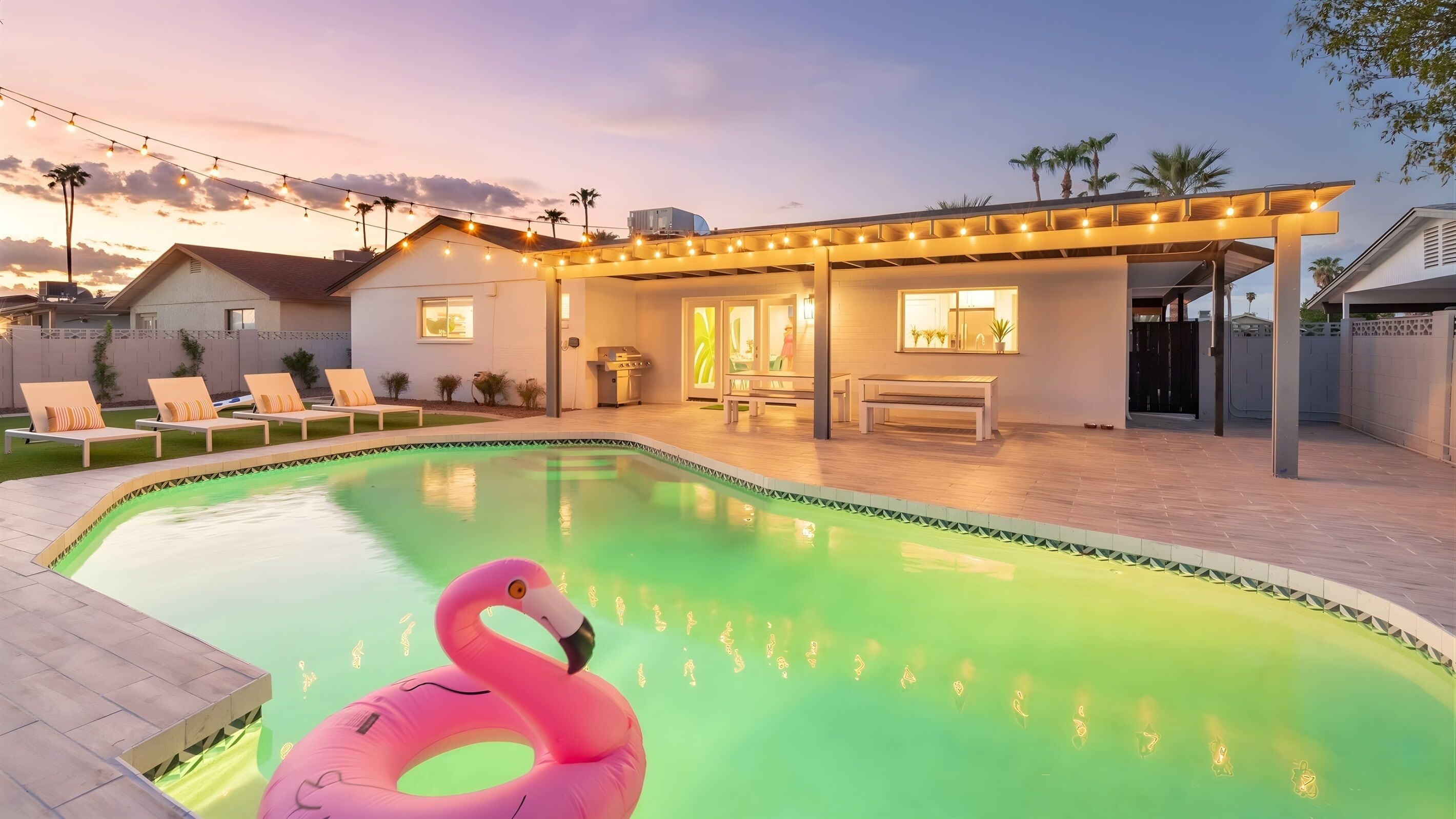 A heated pool