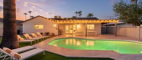 A heated pool
