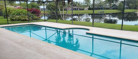 Outdoor pool, a heated pool