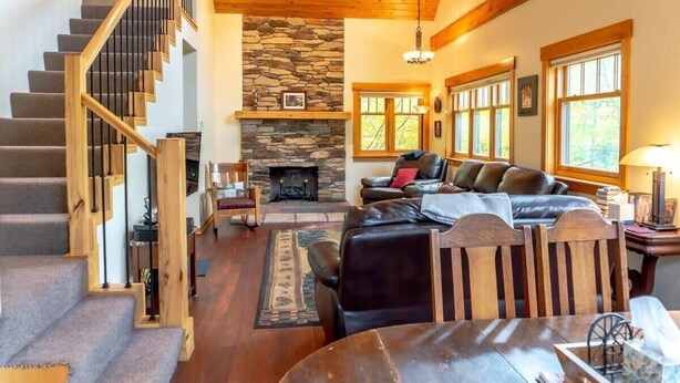 TV, fireplace, offices - Tranquil 3BR Home; Access To Trails & Mtn. Views! (Breckenridge)