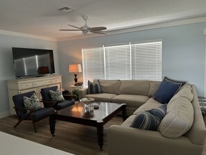 Smart TV, DVD player, books