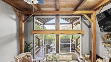 Smart TV, fireplace, video games, books