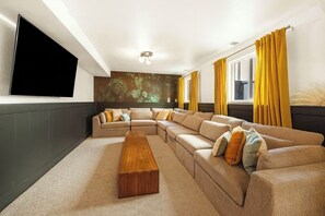 Smart TV, table football, ping pong, books