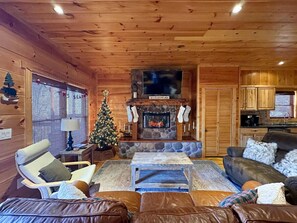 Fernseher, Kamin, Videospiele