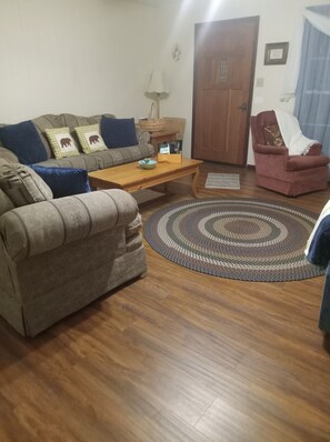 TV, caminetto, libri