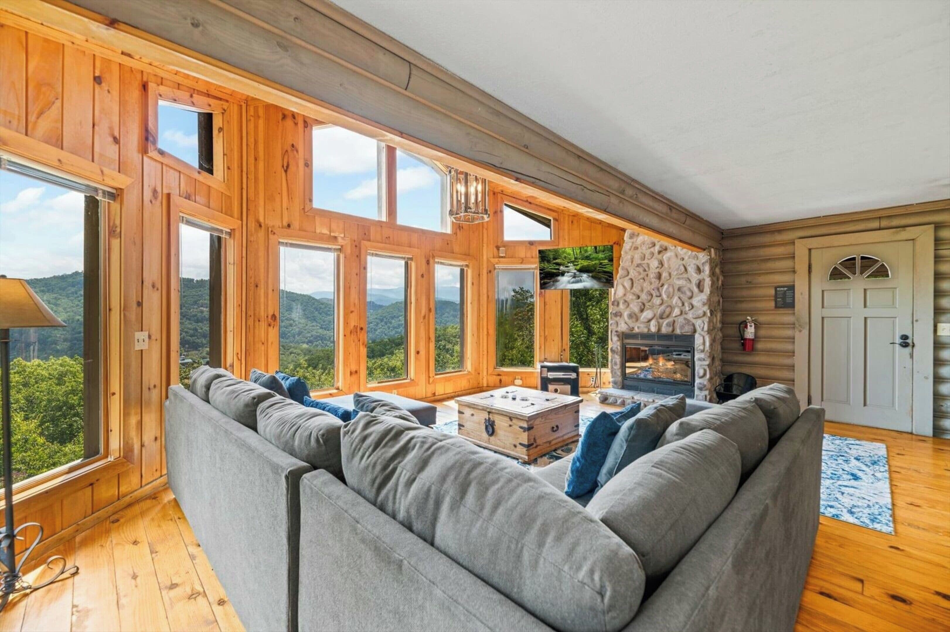 薄型テレビ、暖炉、テレビゲーム機、ステレオ