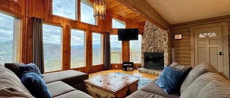 平板电视、壁炉、游戏机、立体声音响