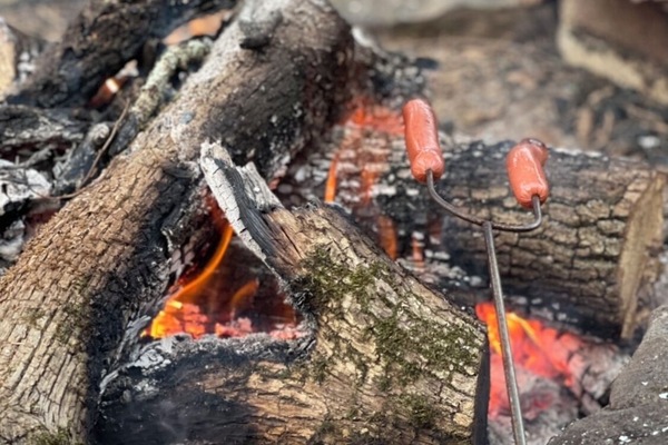 Two outdoor fire pits