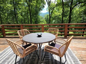 Outdoor dining - Dog Friendly Smoky Mts A-Frame with Views and Modern Decor (Sylva)