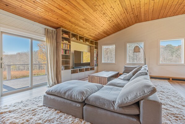 TV, fireplace, stereo