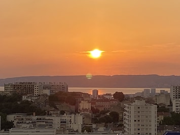 Vue depuis lâhĂ©bergement