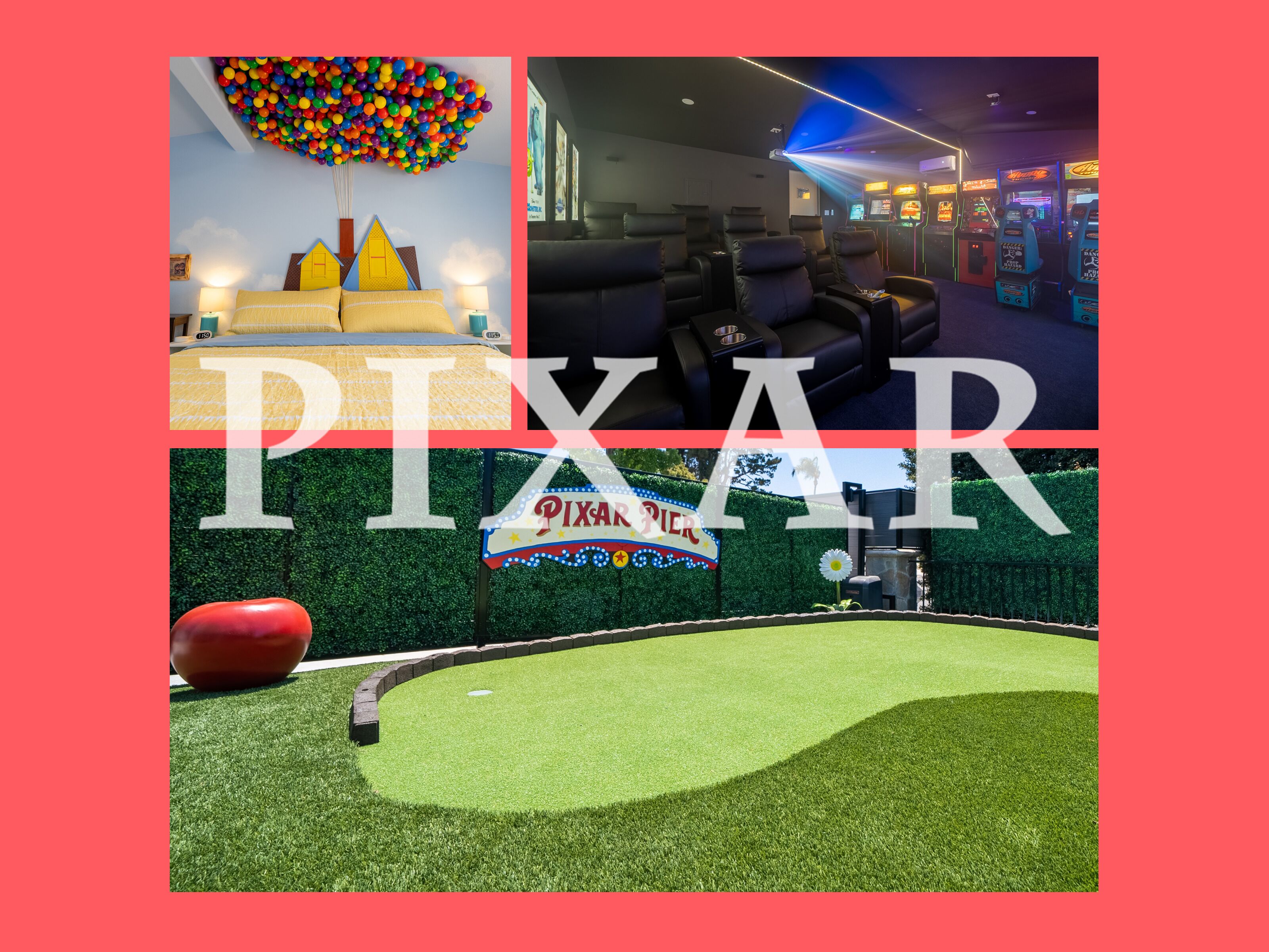 🌟Pixar Paradise 🌟🎥⛳️🕹🛝🏓Playsets, Theater, Arcade+