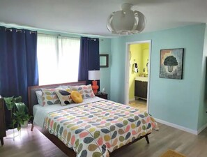 1 slaapkamer, een bureau, een strijkplank/strijkijzer, gratis wifi
