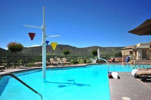 Outdoor pool, a heated pool