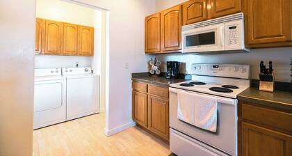 Centrally-located two bedroom, two bathroom townhome with washer and dryer in a quiet neighborhood