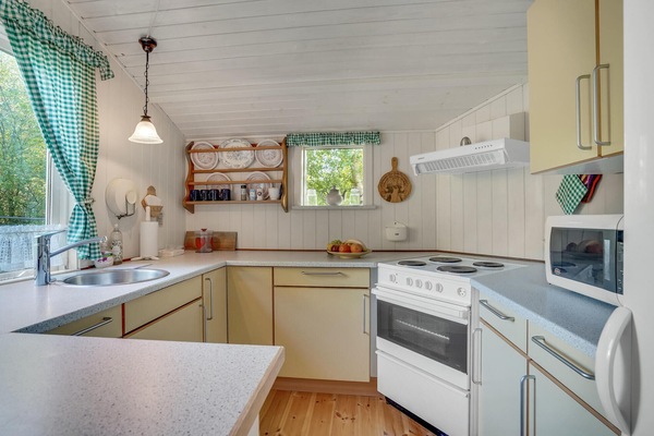 Fridge, stovetop, coffee/tea maker