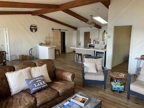 Smart TV, fireplace, video games