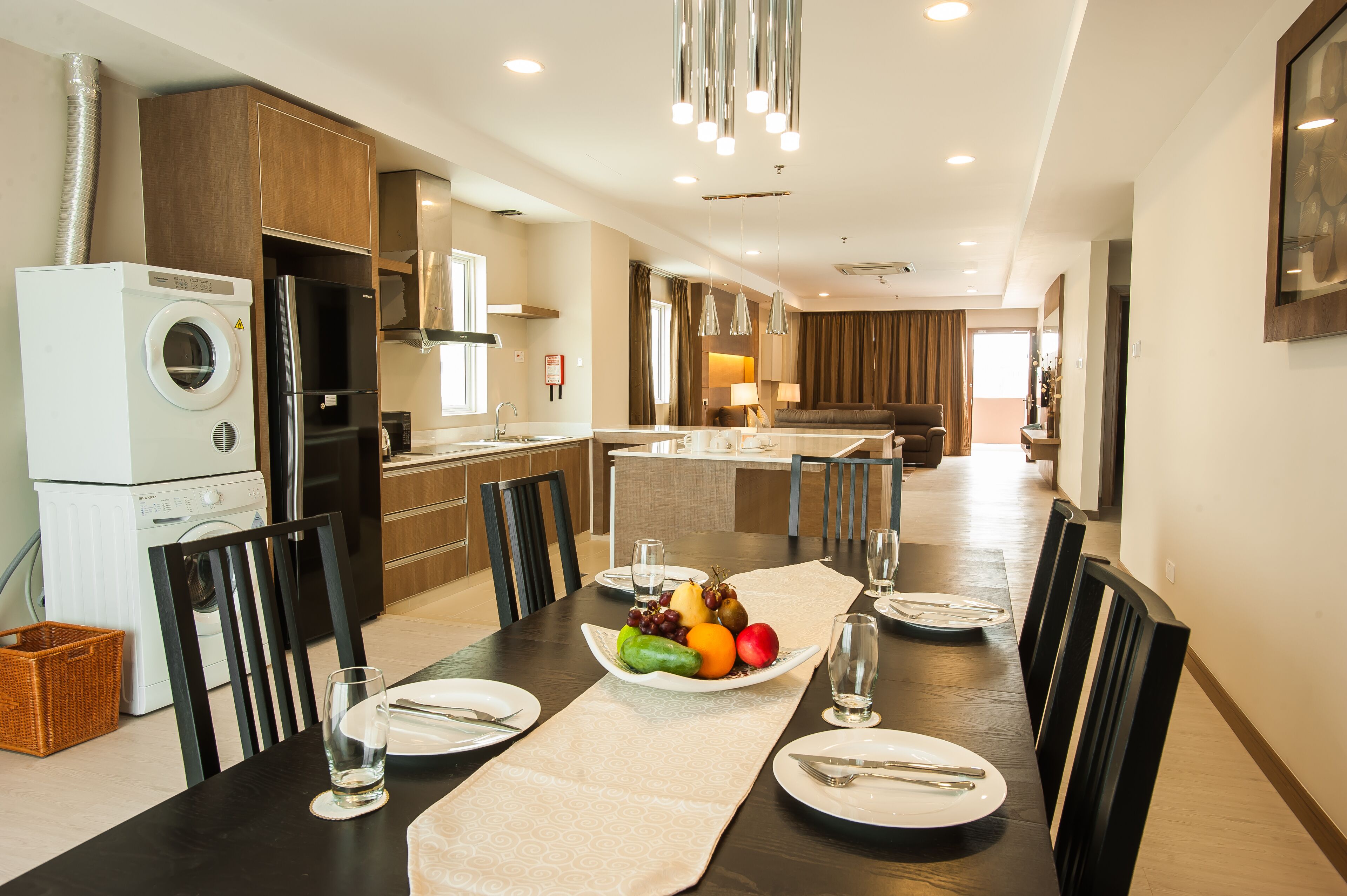 Premier Apartment, 2 Bedrooms, Balcony | Private kitchen | Mini-fridge, coffee/tea maker, electric kettle